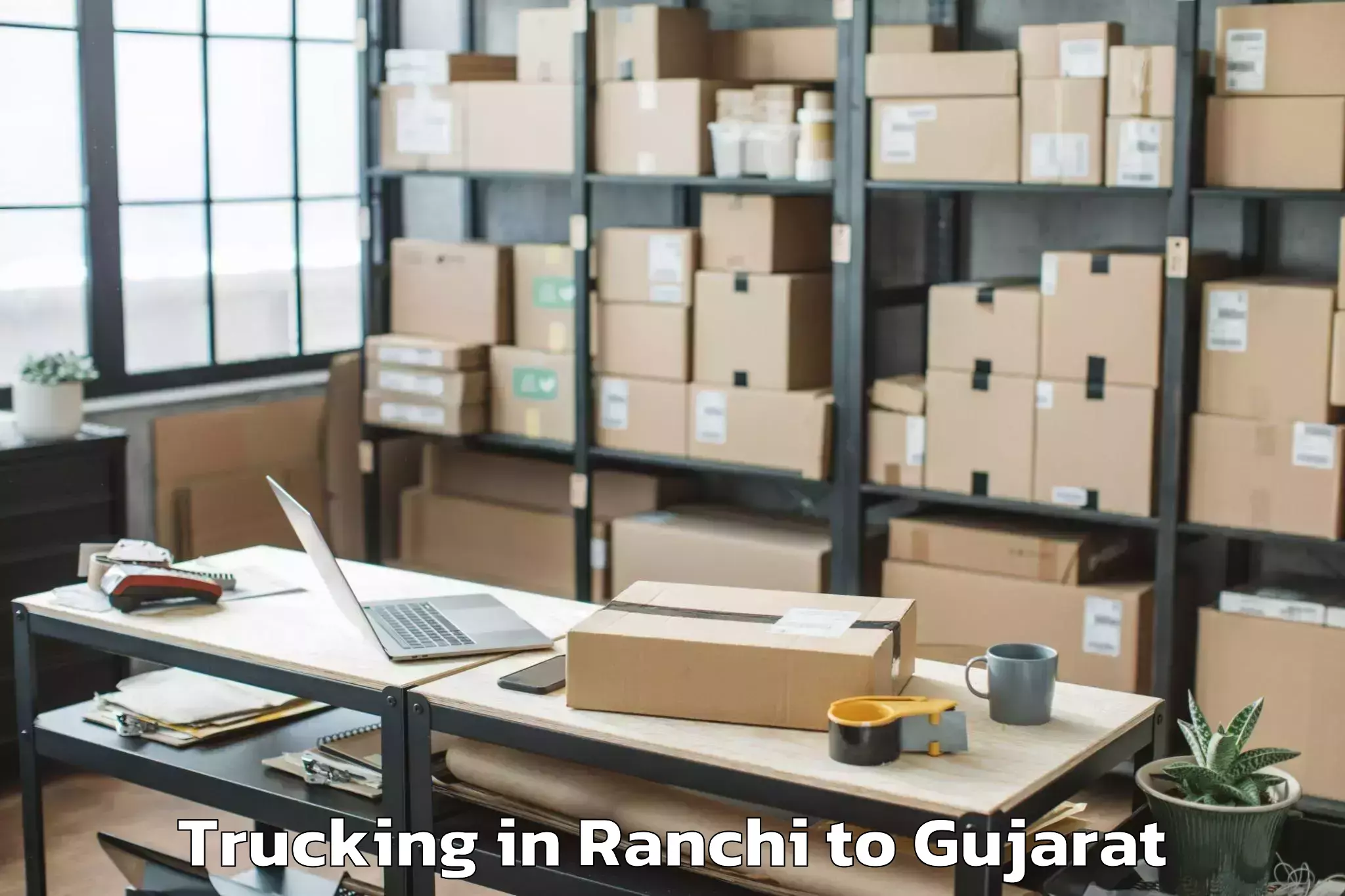 Easy Ranchi to Marwadi University Rajkot Trucking Booking